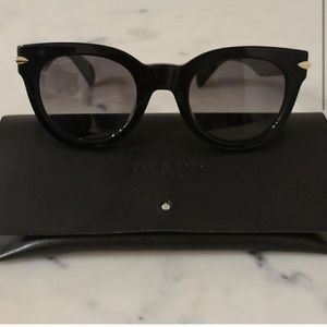 Rag & Bone sunglasses - black cat eye w grey lenses, EUC, model #: RNB1015S807WJ